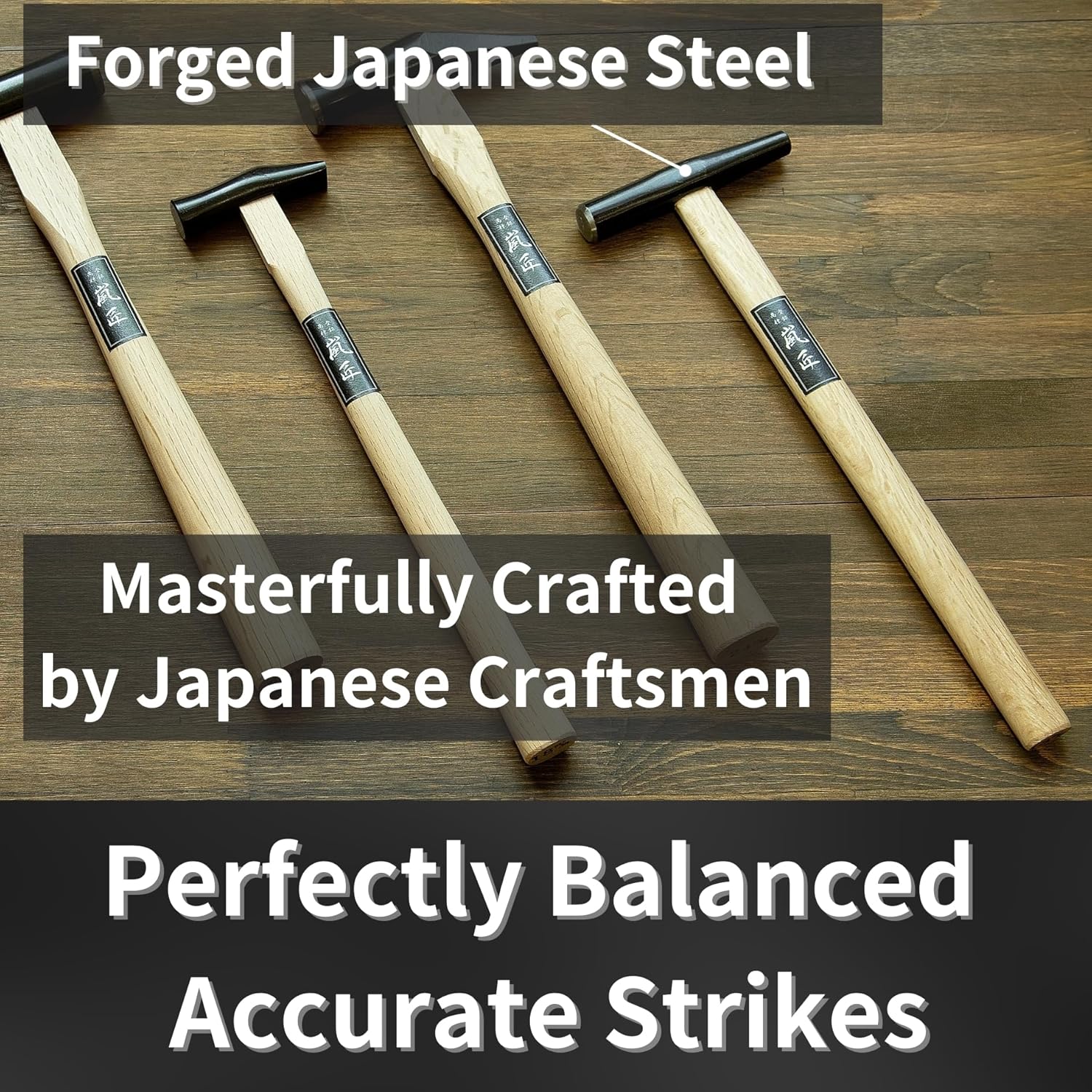 Japanese Forming Hammer 9 oz, Precision Embossing Hammer for Metal Working, Riveting, Crafts, Oak Wood Handle, Made in JAPAN