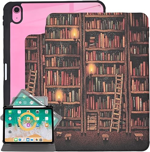 Miniatura 11 de Funda para iPad (A16) 11ª/10ª generación de 10.9 pulgadas 2025/2022, piel sintética con soporte giratorio de 360 grados, cubierta protectora de TPU