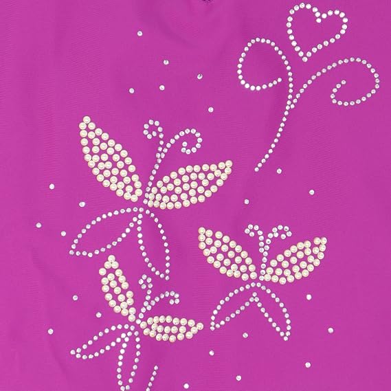 # 187 / Italy Hand-Made/Figure Ice Skating Dress/Sz: M, Fuchsia Pr