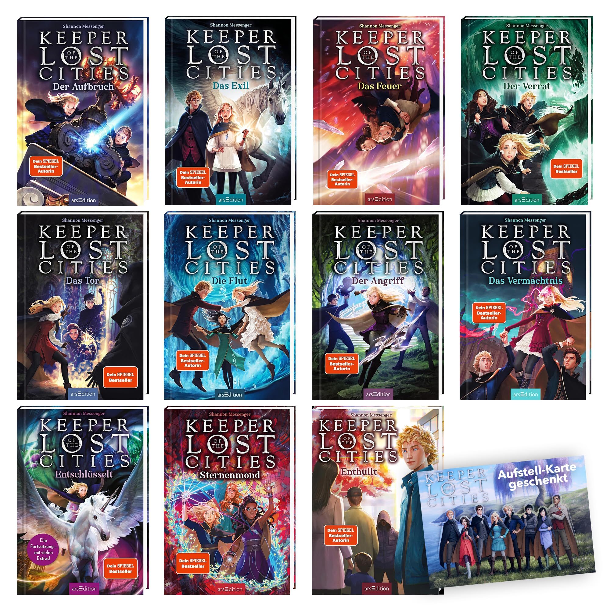 Keeper of the Lost Cities – Komplett Saga (1–11) - Alle Bände der Fantasy-Buchreihe im Set - Jugendbuch New-York-Times-Bestseller Box Set Sammlung mit einer exklusiven Design-Aufstellkarte