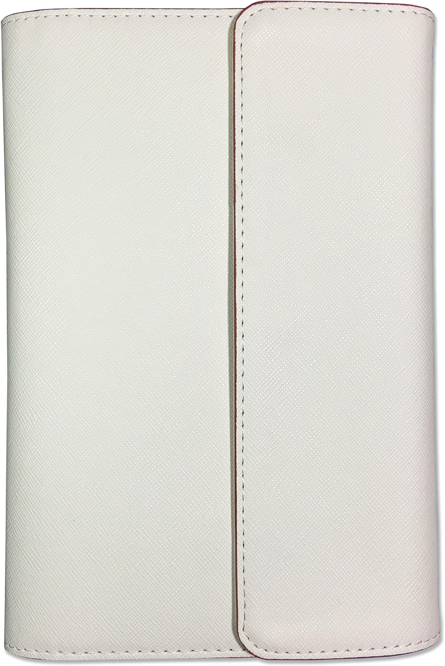 6-Ring Binder Refillable Wallet Handbag Personal Planner , Loose Leaf Memo Cute Notebook, Personal Organizer with 80 Sheets A6(6.77"x3.74") Paper(Ruled, Dot, Plain, Grid)