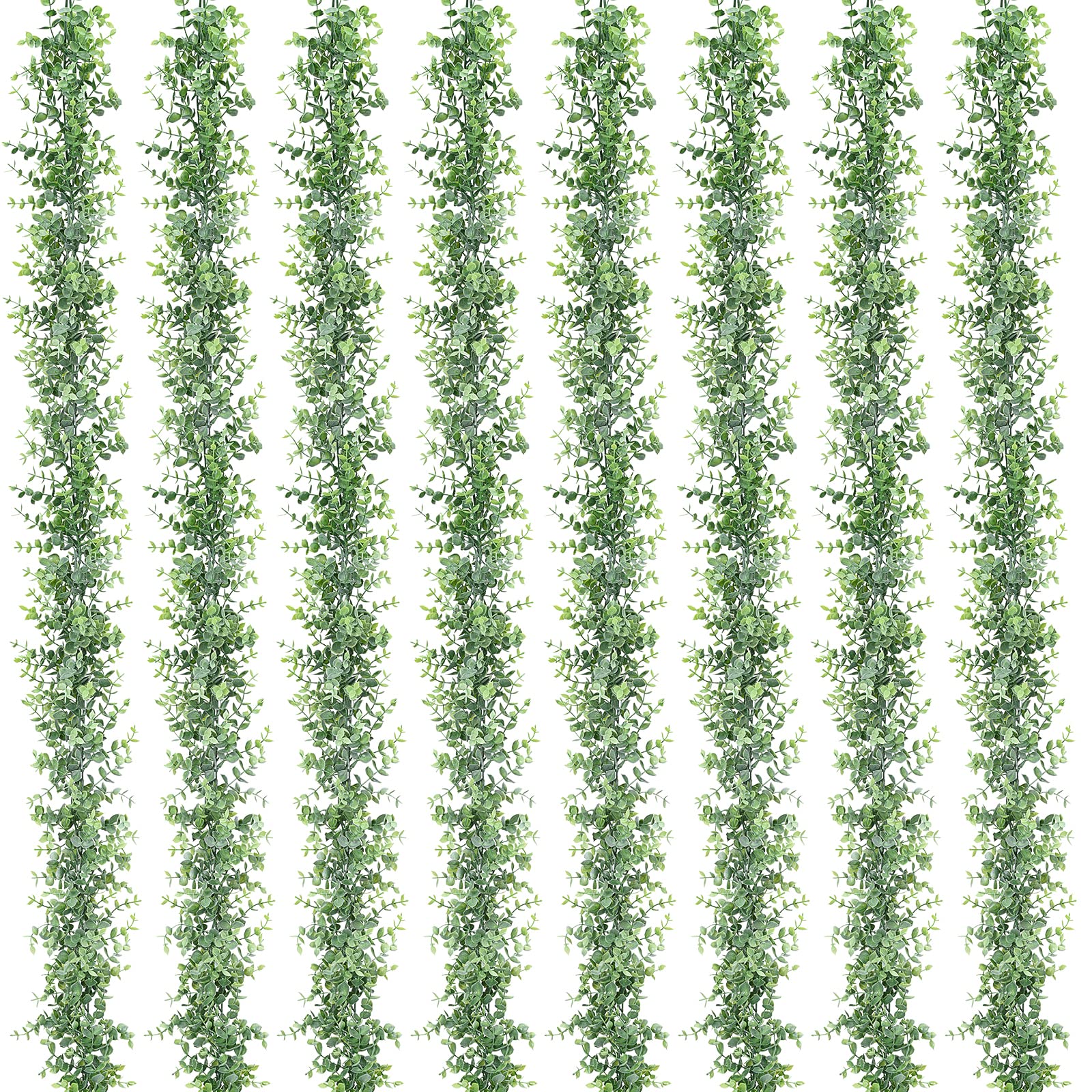 Ghirlanda di eucalipto artificiale, 9 m, pianta rampicante per sfondo di nozze, decorazione per feste, decorazioni floreali da appendere, decorazione da tavolo