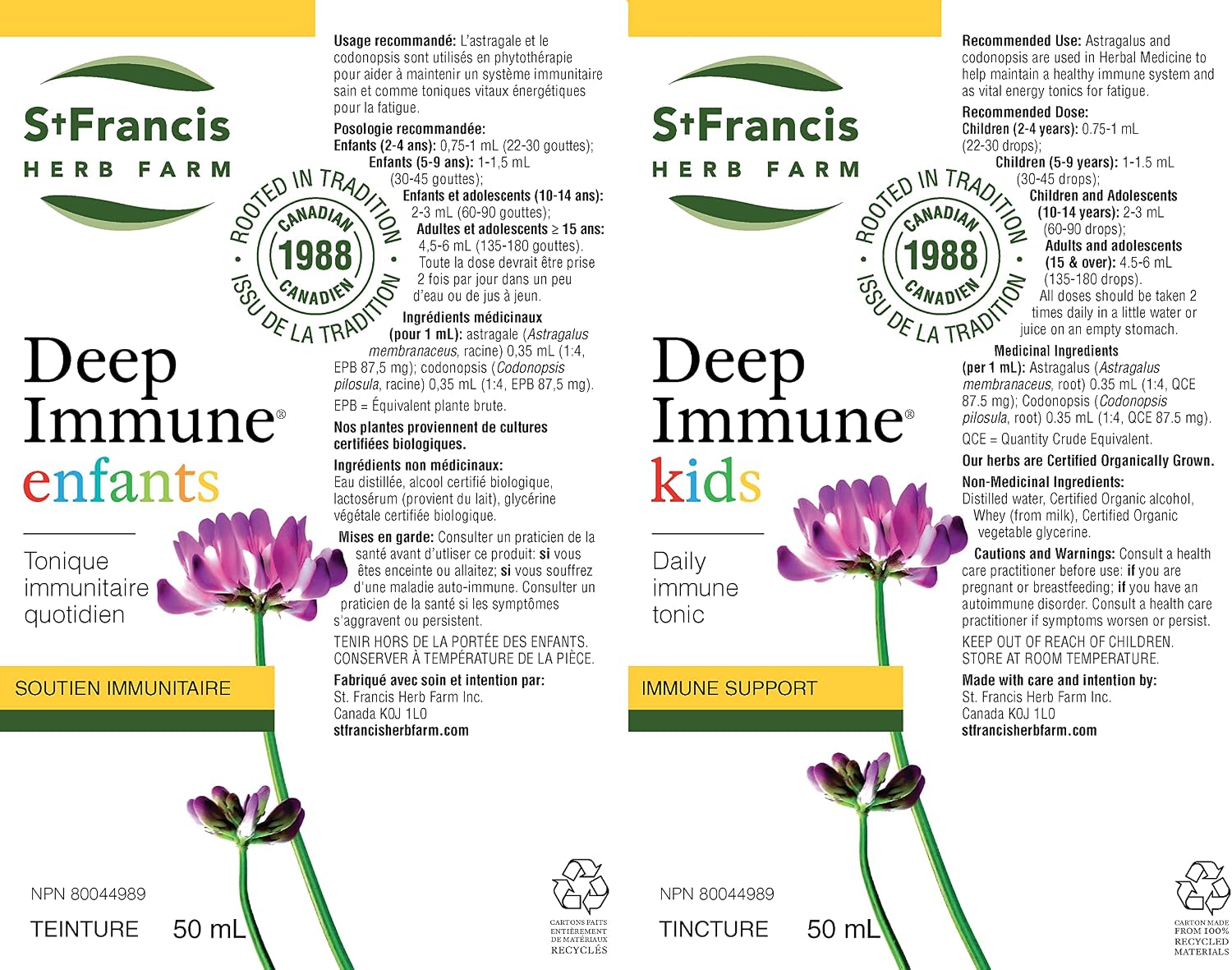 ST FRANCIS HERB FARM Deep Immune For Children, 50 ML