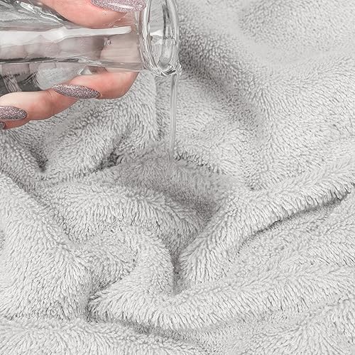 Miniatura 6 de Cotton Paradise - Set de 6 toallas 100% de algodón turco, 2 toallas de baño, 2 de mano y 2 toallas pequeñas, suaves y absorbentes, color gris