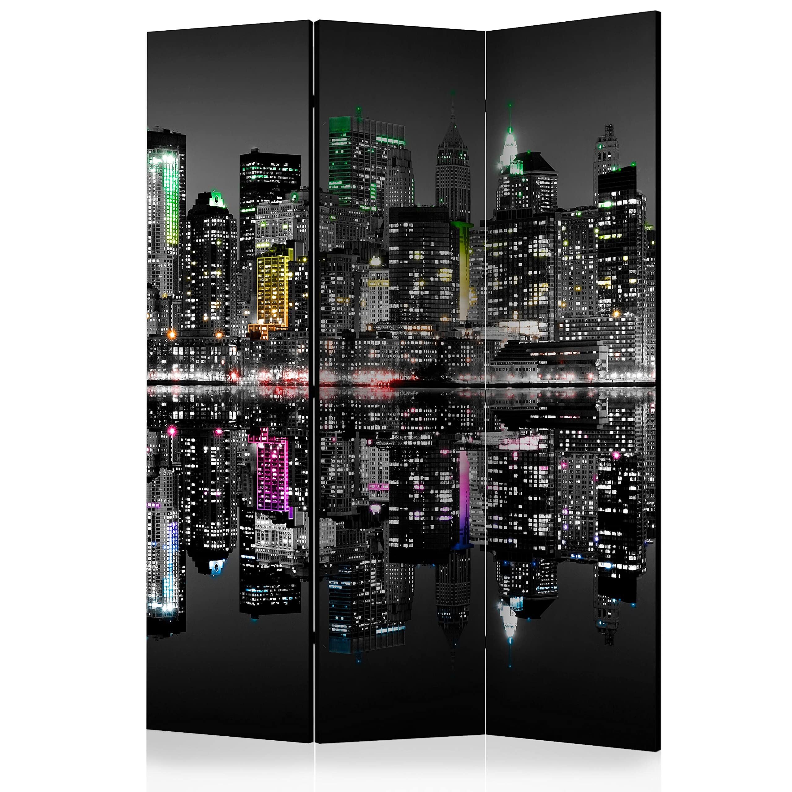 murando - Paravento da Interno Architettura 135x172 cm 3 Pannelli - Stampa Unilaterale su Tela in TNT - Separe per Ufficio Ambienti Paraventi Decorazioni Moderno Soggiorno - Città d-C-0109-z-b