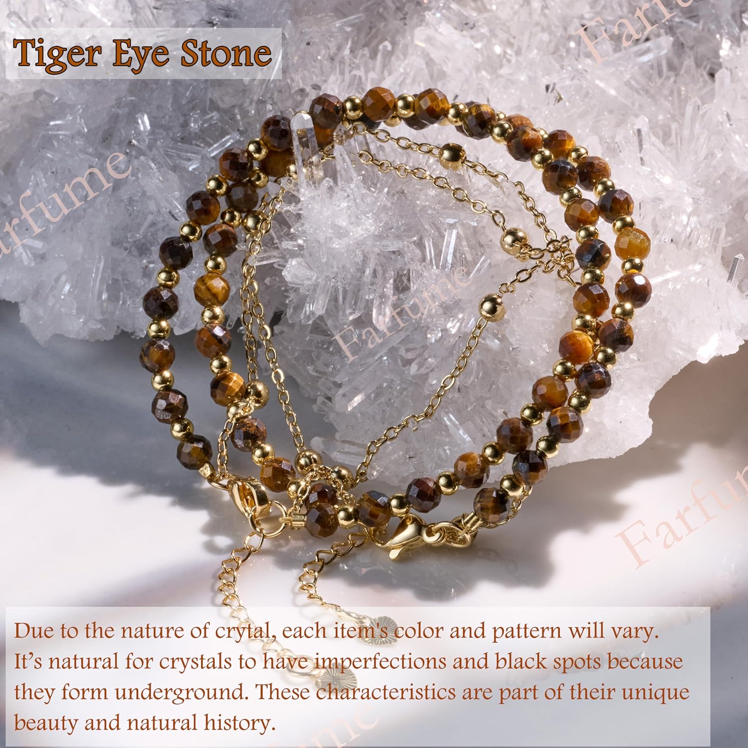 Farfume Crystal Bracelet Beaded Bracelets 4mm Natural Stone Beads Gemstone Handmade Jewelry Valentine's Day Gifts - Image 2