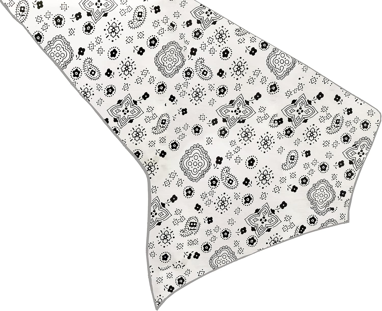 Zen Creative Designs Cotton Bandana Paisley Floral Print Table Runner Kids Bedroom Event Party Table Decor (12" by 144", Navy)