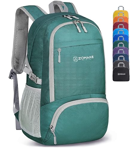 ZOMAKE Lightweight Packable Backpack 30L (Dark Green)