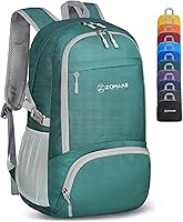Vista 20 de ZOMAKE Mochila plegable ligera 30L, mochilas plegables para senderismo, mochila plegable compacta resistente al agua para viajes