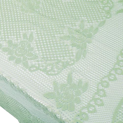 Miniatura 3 de Rockcloud Mantel rectangular de poliéster de 60 x 89 pulgadas para decoración de banquetes de boda, fiesta, color verde