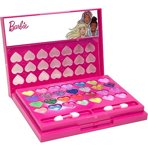 Barbie - Townley Girl Beauty - Juego compacto con pinceles paleta de sombras de ojos 28 sombras de ojos 6 brillo de labios y 4 rubores para niños y disponible en Yaxa Colombia