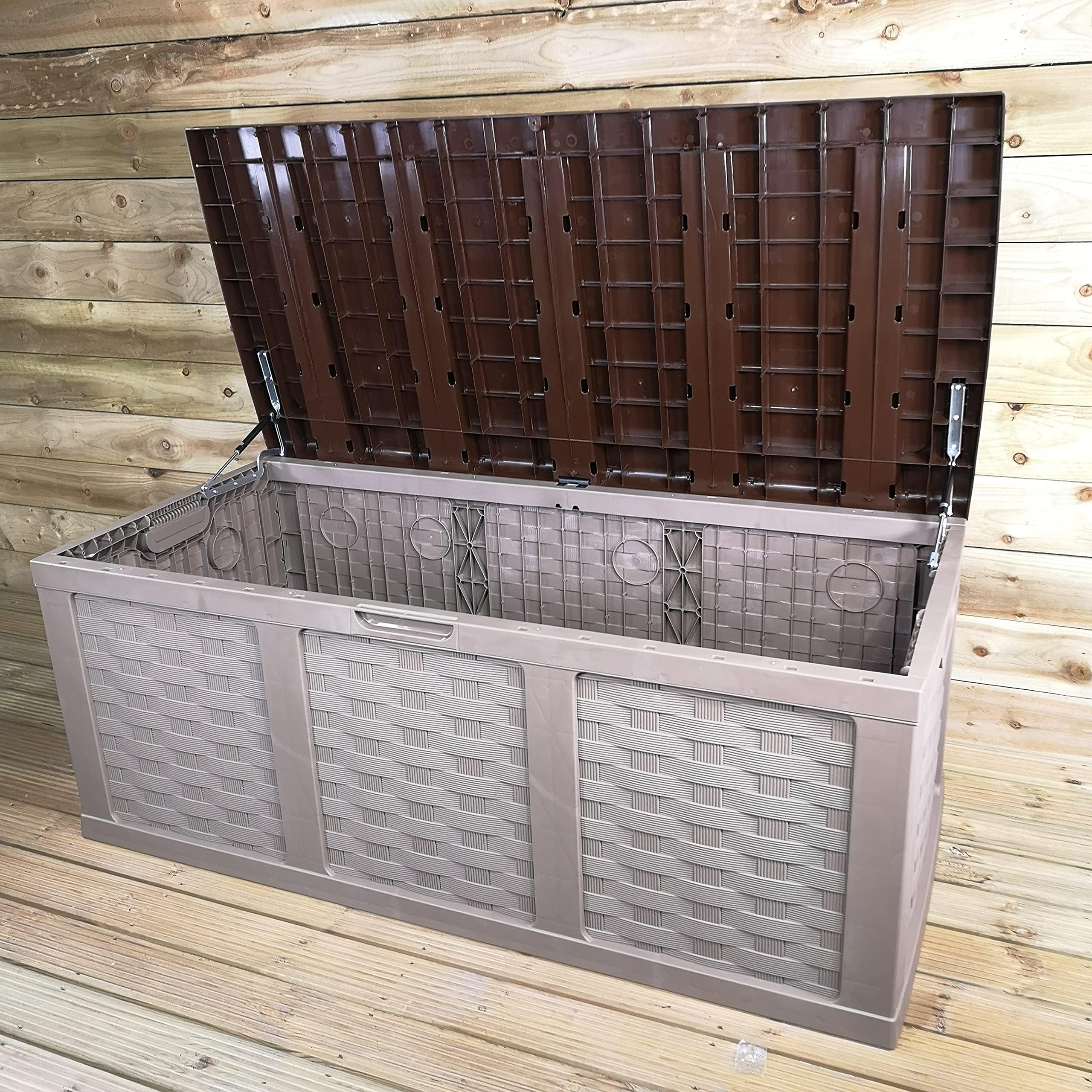 Starplast Rattan Style Garden Storage Box 634L Amazon.co.uk Garden