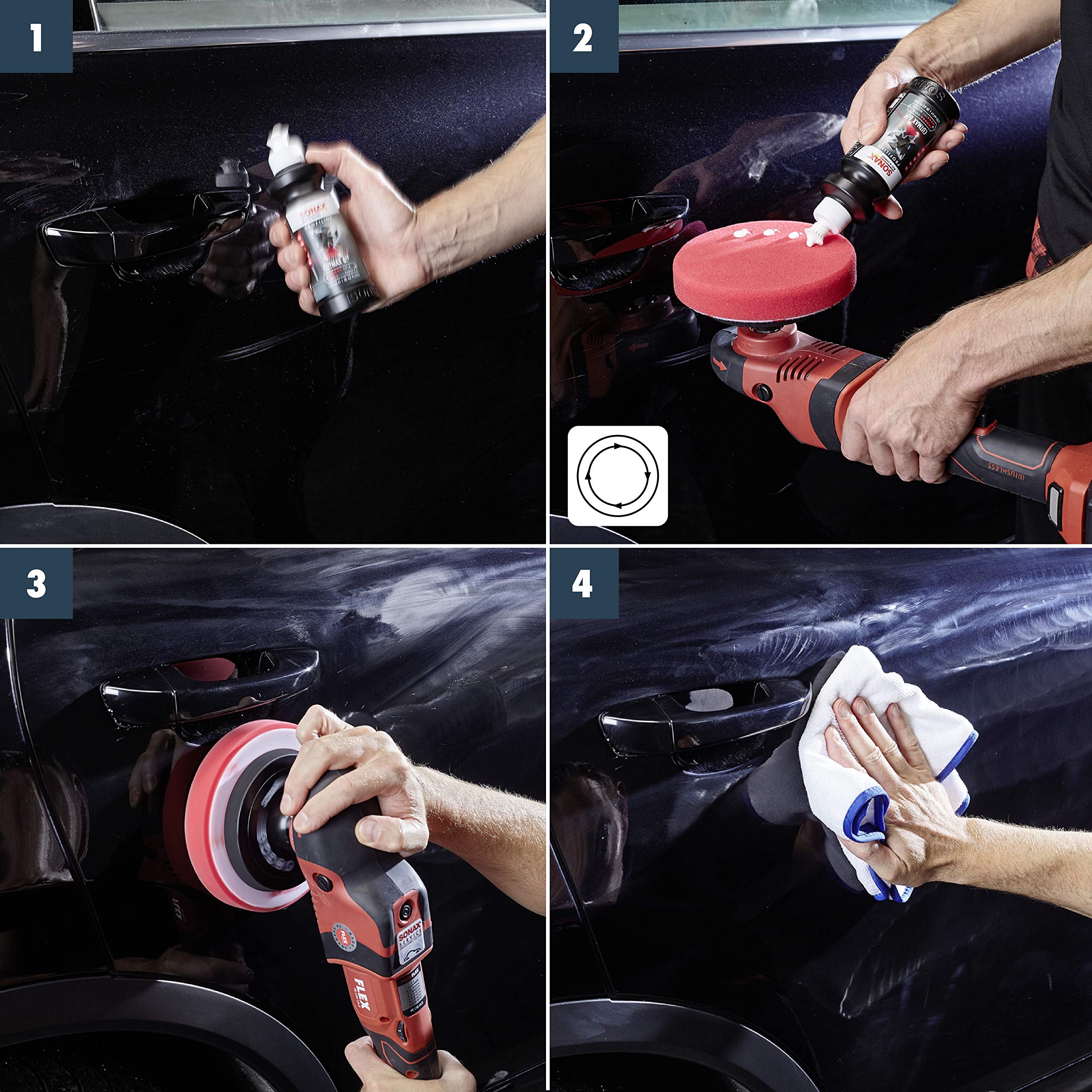 SONAX PROFILINE CutMax (250 ML) | Polissage abrasif puissant avec un bon développement de brillance pour les peintures fortement vieillies ou rayées