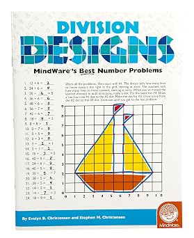 MindWare Math Mosaics Division Designs Math Coloring Book for Kids with Problem-Solving and Art Integration, Ages 8 and Up