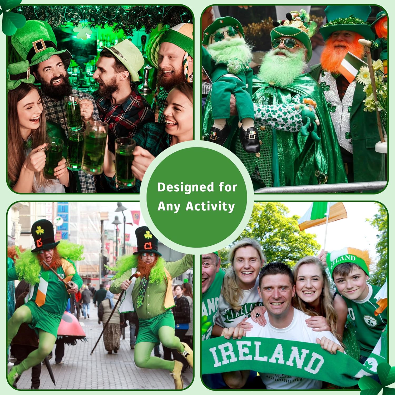 WHOTAY St Patrick's Day Socks for Women Men Good Luck Crew Sock Adult Youth Irish Gifts Green Apparel - Image 6