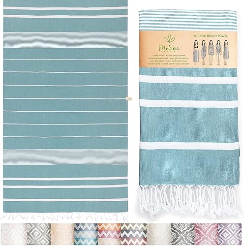 Miniatura 21 de Toalla de Playa Turca Premium – 100% Algodón Natural, Secado Rápido, Sin Arena, Toalla de Playa de Tamaño Grande 35"x67" – Ideal para Viajes