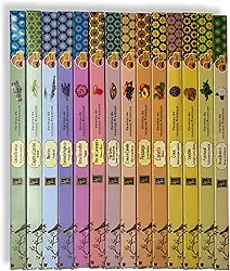 Kit 14 Incenso Natural Massala Indiano Premium 7 Varetas No Total 98 | 14 Dos Melhores Aromas | 40m Queima | Importado da índia