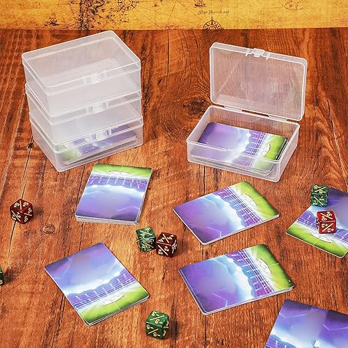 Miniatura 5 de Vicenpal Juego de 24 fundas de plástico transparente para tarjetas de intercambio de cartas, caja de acrílico compatible con fundas coleccionables