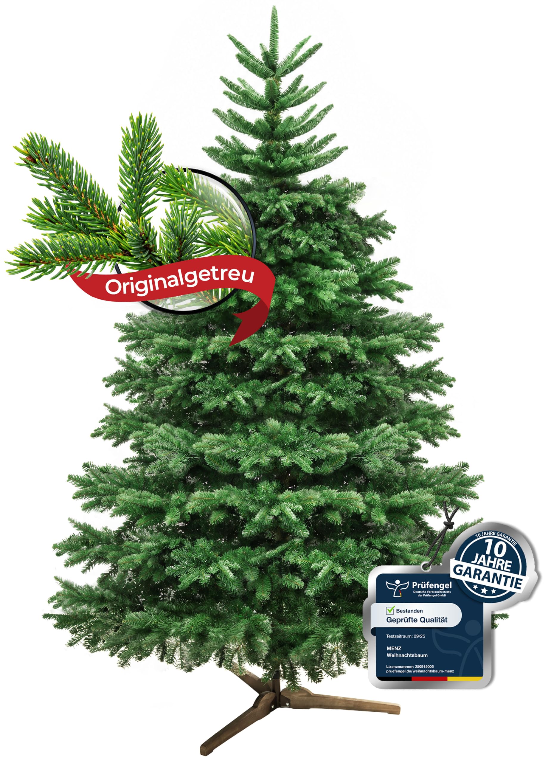 4smile Weihnachtsbaum künstlich 180 cm – Nordmanntanne, TESTSIEGER 91/100