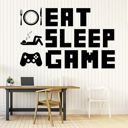 Miniatura 8 de Decoración de pared de videojuegos de 17 x 35 pulgadas para habitación de niños, calcomanías de vinilo para videojuegos, decoración artística para