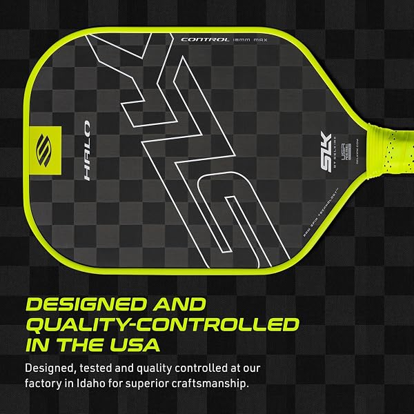 Selkirk Sport SLK Halo Control Max Raquette de Pickleball en Fibre de Carbone avec Un Noyau en polymère Rev-Core Power | Conçues pour Une Rotation et Une cohérence ultimes | Vert - 4