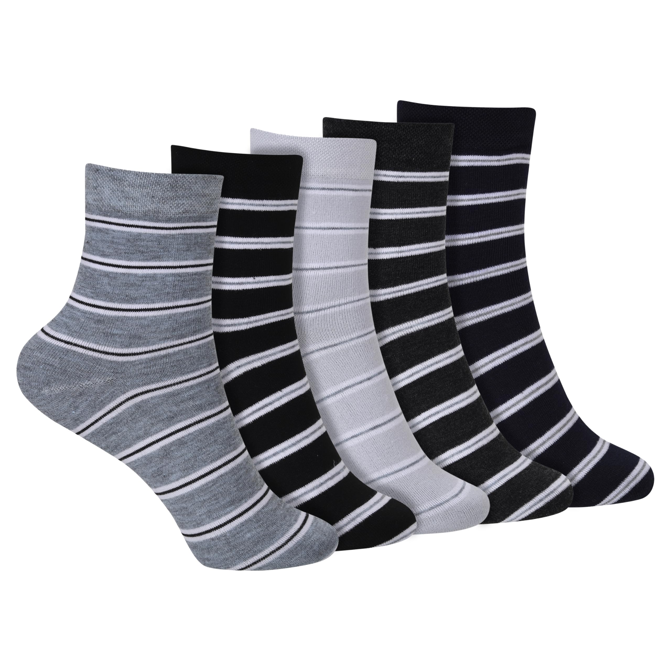 Socksy Premium Cotton Socks for Men and Women (Unisex) Soft Solid Ankle Length|Pair of 5|Multicolor|Free Size|Moisture & Odor Free|Office Casual Formal Daily Jogging-image-11