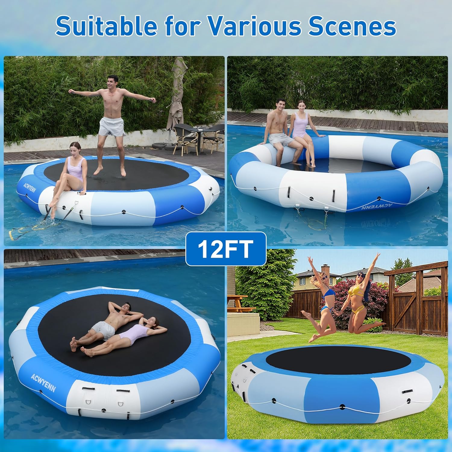 Water Trampoline for Lake, Floating Water Trampoline