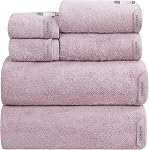 SEMAXE 6-Piece Ensemble de serviettes de salle de bains coloré - 100% Coton, 2 Serviettes de bain, 2 Serviettes à main, 2 Lavabos, poids plus léger, ultra-soft et super absorbant