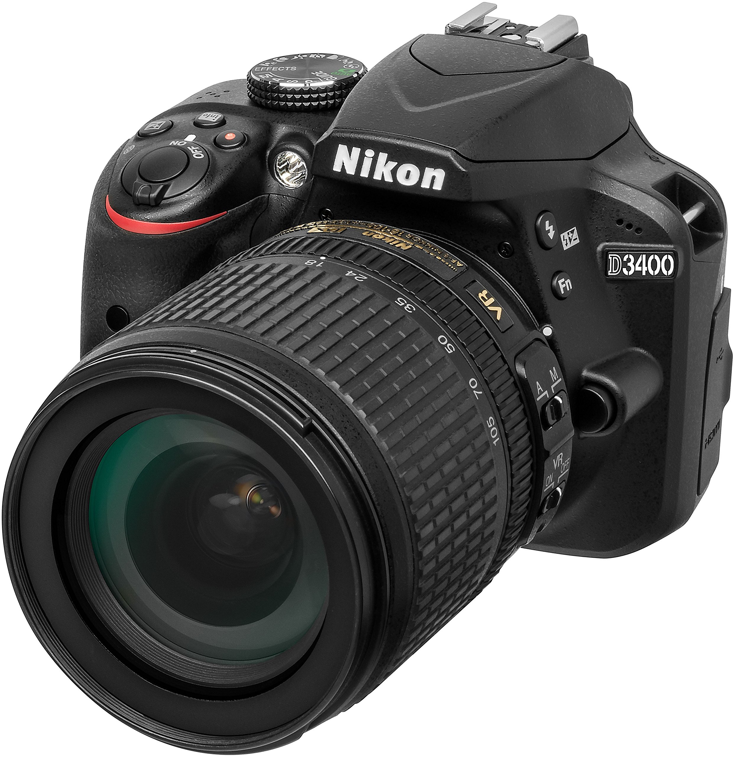 NIKON D3400 + NIKKOR AF-S 18-105 VR +SD LEXAR 8GB PREMIUM 300X IN