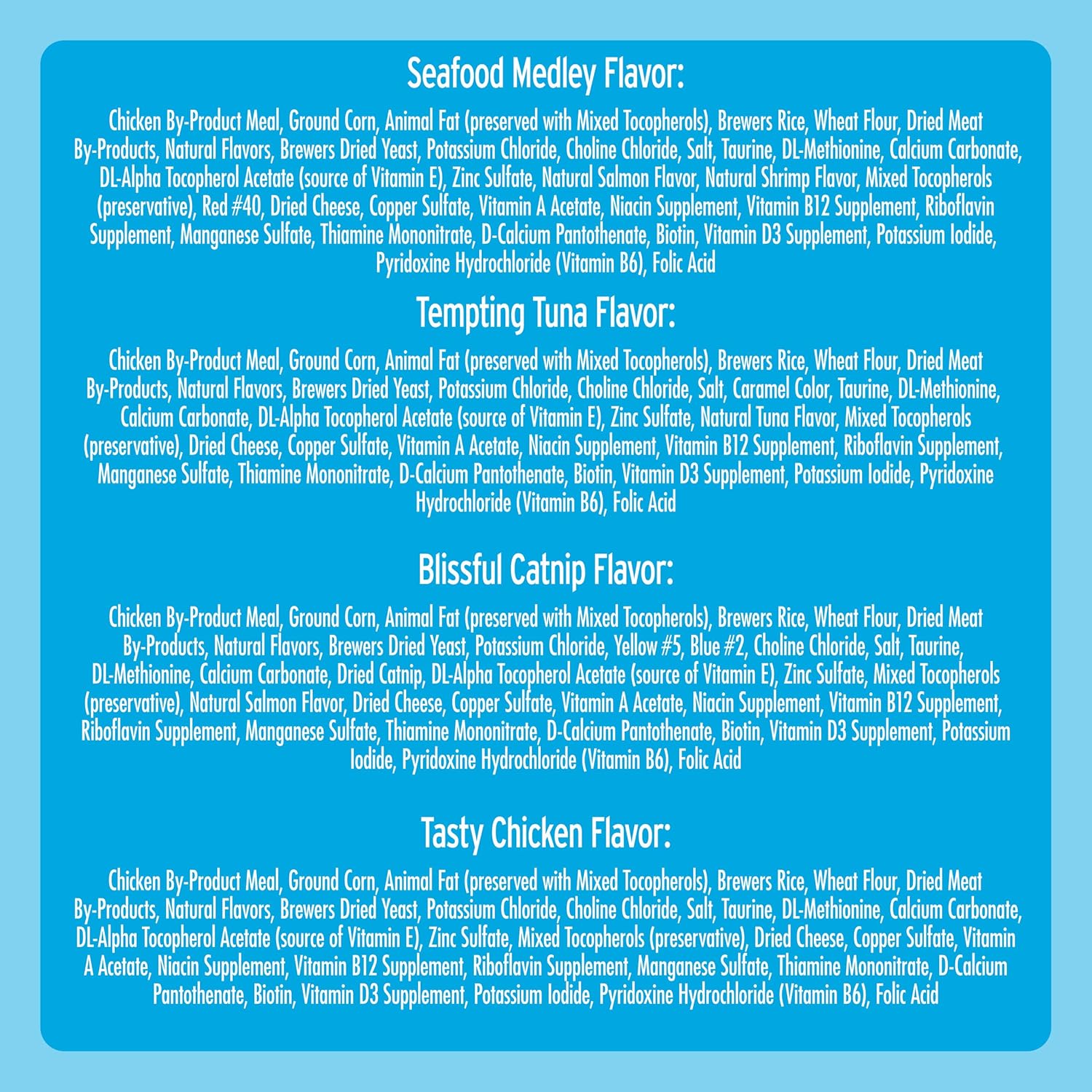 TEMPTATIONS Classic Crunchy and Soft Cat Treats Feline Favorites Variety Pack, (6) 3 oz. Pouches : Pet Snack Treats : Pet Supplies