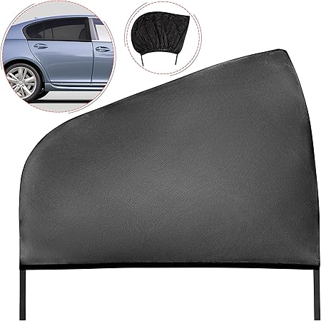 Amazon Custom 自動車用 光カット ブラックメッシュ 車のサイドウィンドウ用サンシェード Uvプロテクター プライバシー保護スクリーン サイドバイザー 車 バイク