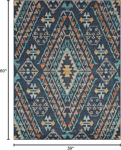 Vista 29 de Mohawk Home Bonilla - Alfombra oriental floral de 5 pies 3 pulgadas x 8 pies, color azul cielo, perfecta para sala de estar, comedor, oficina