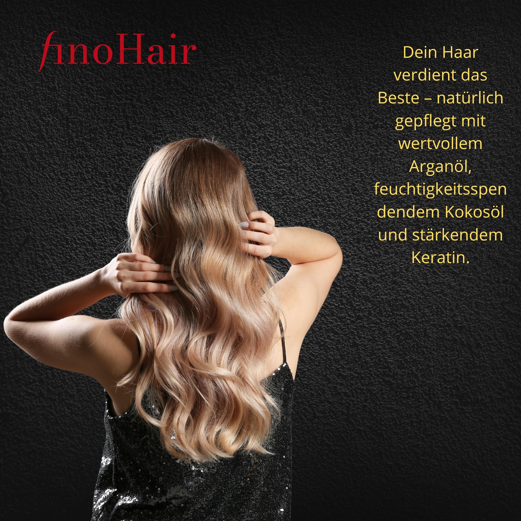 fino Hair Premium Touch Shampoo – Natürliche Pflege mit Koffein, Biotin & Vitamin B5 – Für gesundes & kräftiges Haar – Ohne Sulfate & Parabene – 300ml (Packung mit 2)