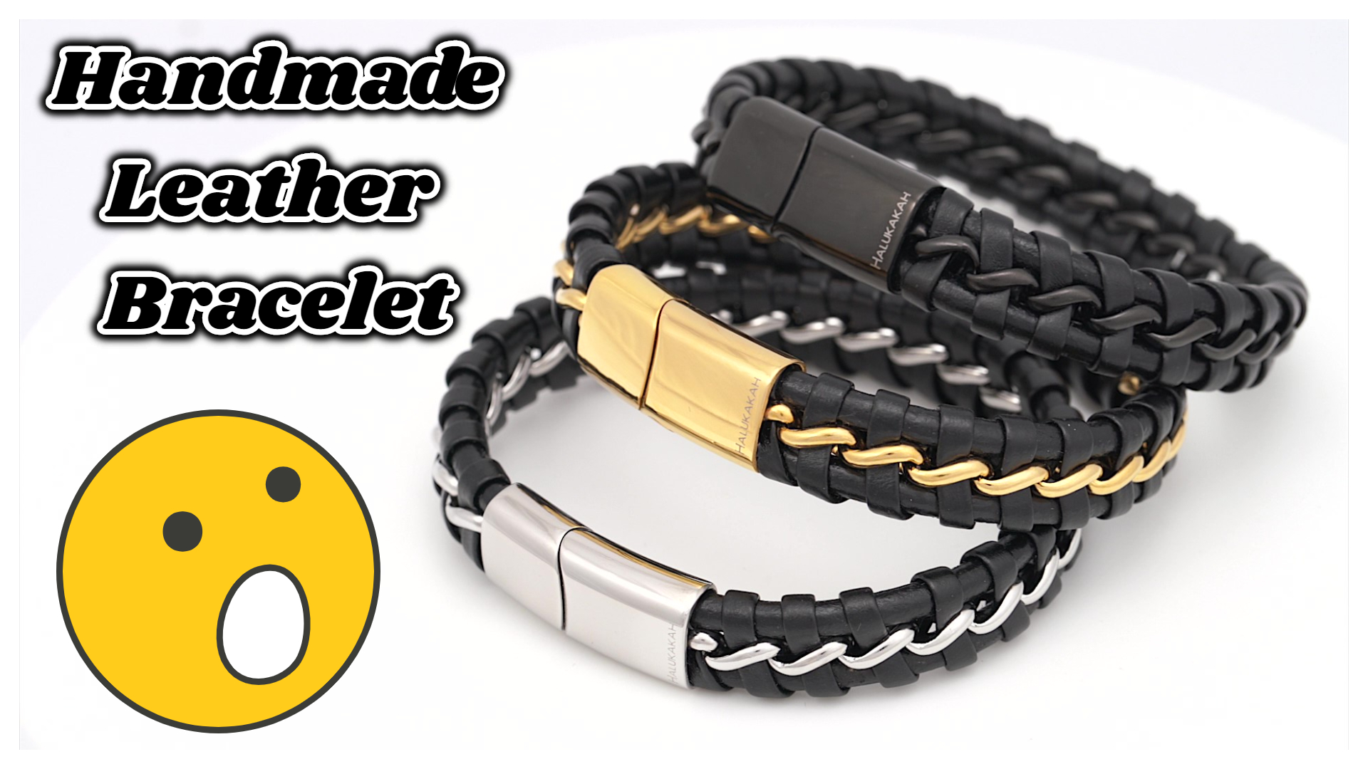 Pulsera de Cuero para Hombre con Cierre Magnético 21.5-23 cm miniatura 6