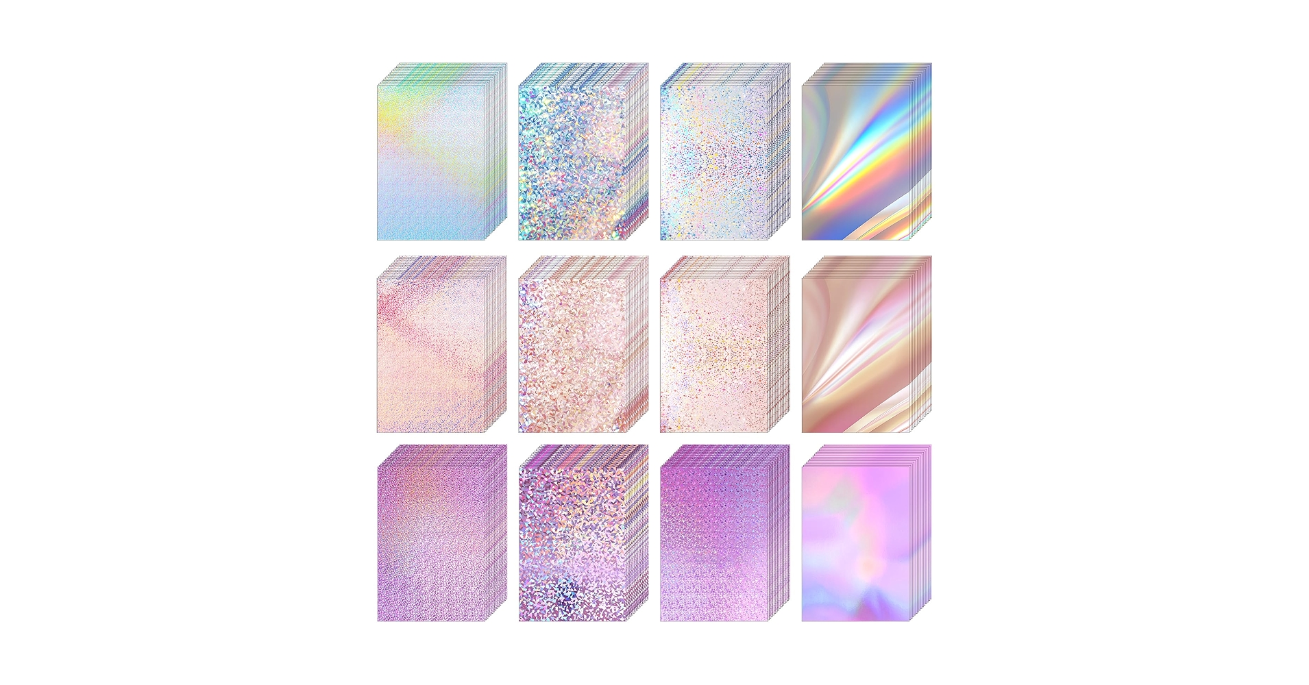 Amazon.com : Kosiz 100 Sheets Metallic Holographic Card
