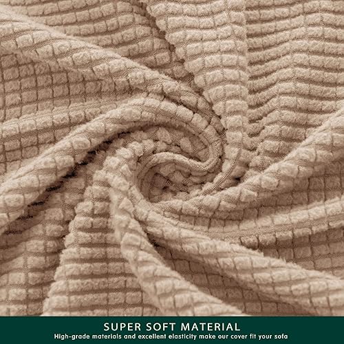 Vista 14 de CHUN YI - Funda elástica para sillón (3 piezas), funda para sofá de 1 plaza con un respaldo y cojín separado con banda elástica, tela jacquard