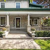 Vista 9 de BetLight Números de casa modernos, 10 pulgadas de alto, de acero inoxidable, flotante, número de dirección de casa para exteriores/negro/número 0