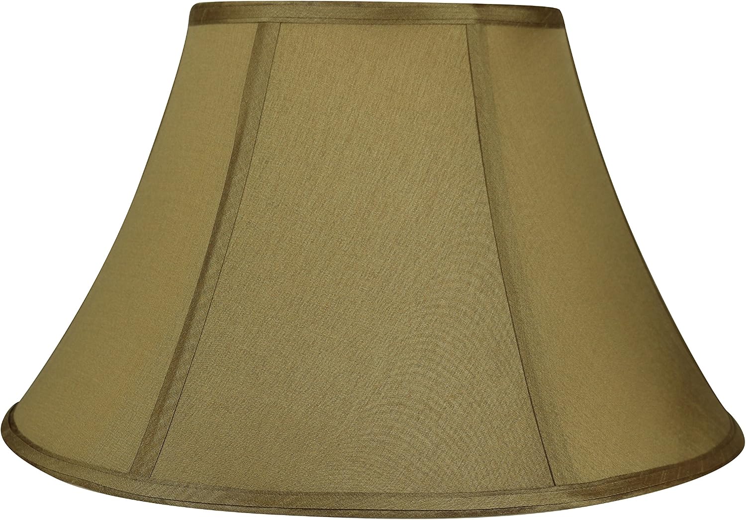 Urbanest Softback Bell Lampshade, 8-inch by 16-inch by 10-inch, Gold Faux Silk, Spider Washer Fitter