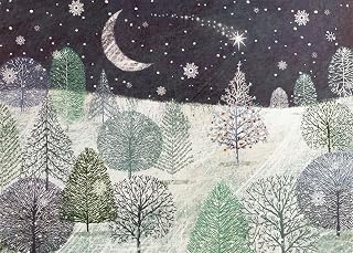 Peter Pauper Press A Midnight Clear Deluxe Holiday Cards - 20 Cards, 21 Self-Sealing Envelopes in Keepsake Box