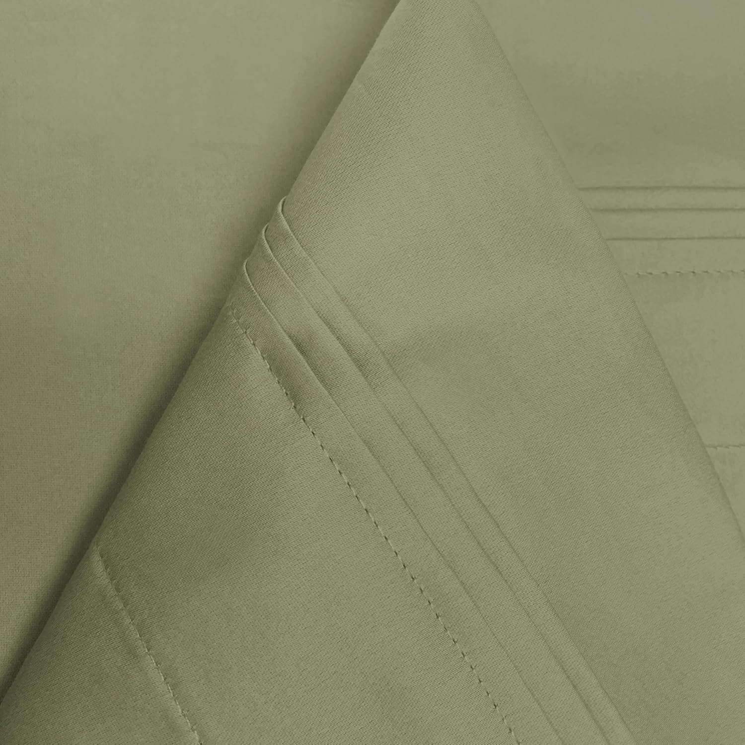 Superior Egyptian Cotton 1500 TC Duvet Cover Set - Luxurious Comforter Covers, Soft Bedding Essentials, Secure Button Closure, Includes 1 Duvet Cover & 2 Shams, Full/Queen, Sage