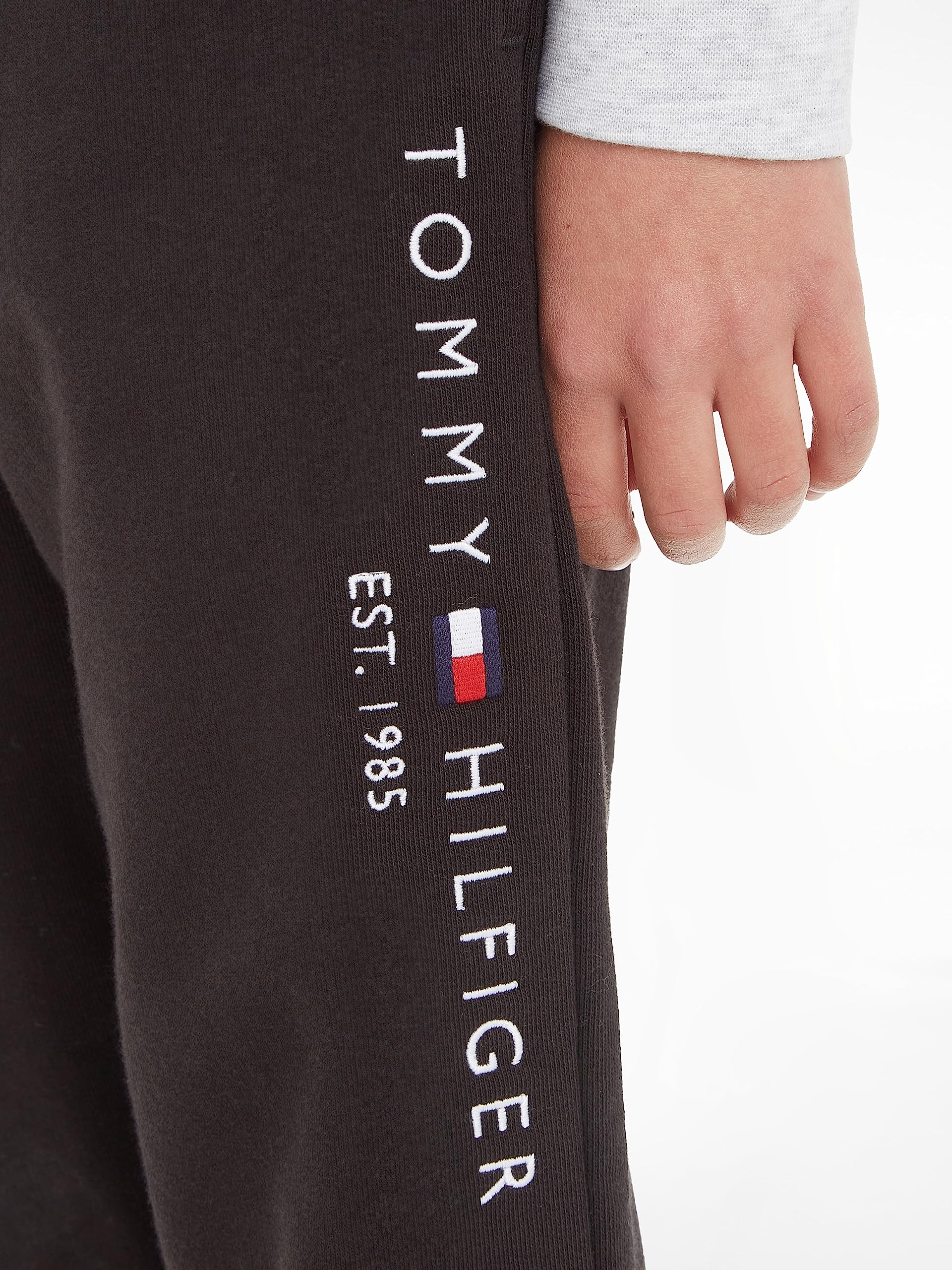Tommy Hilfiger Pantalón de chándal infantil Unisex Essential Sweatpants de algodón orgánico