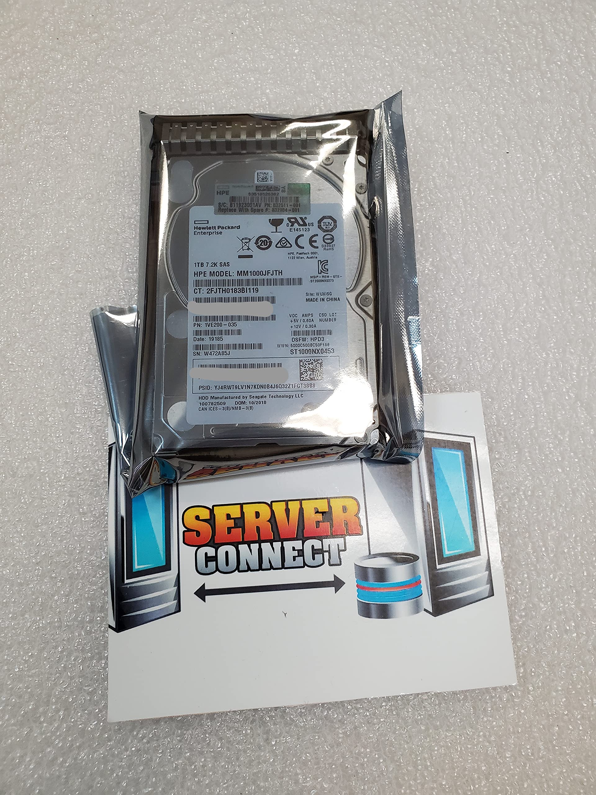 Amazon.com: HEWLETT PACKARD MM1000JFJTH HPE 1TB 7.2K 12G SFF SAS