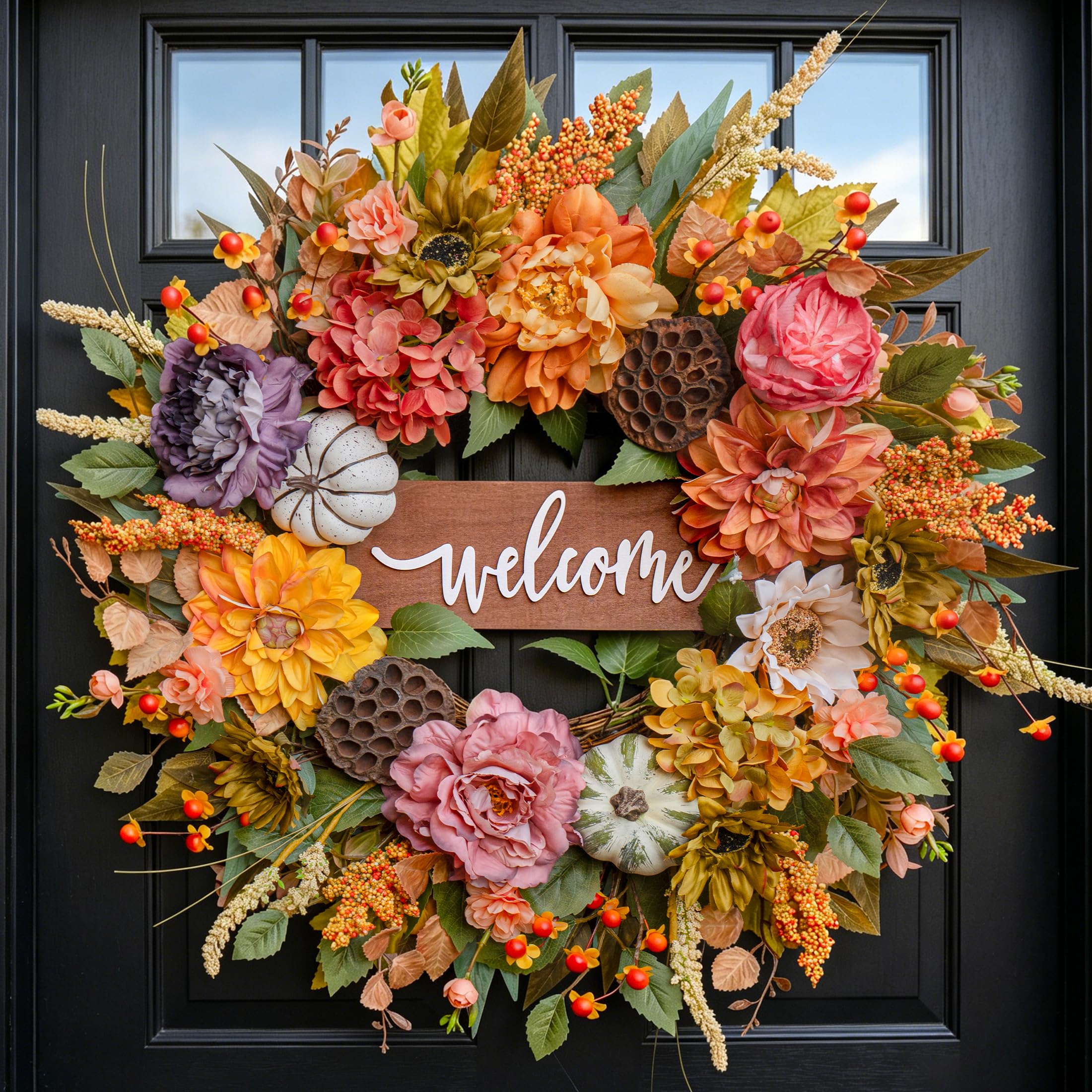 Soomeir Peony & Hydrangea Wreath