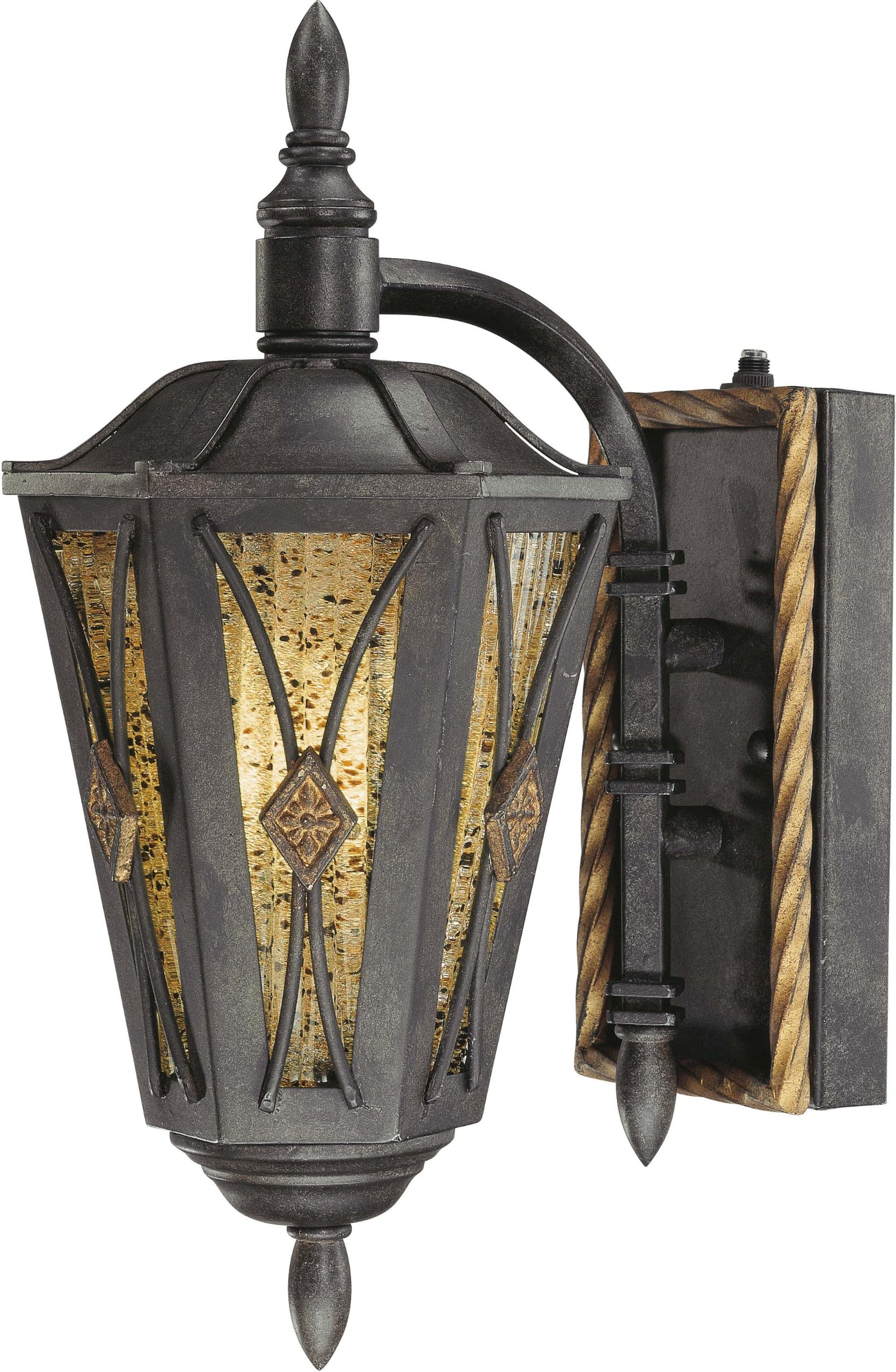 Monte Titano X-Small One Light Outdoor Wall Lantern in Monte Titano Oro