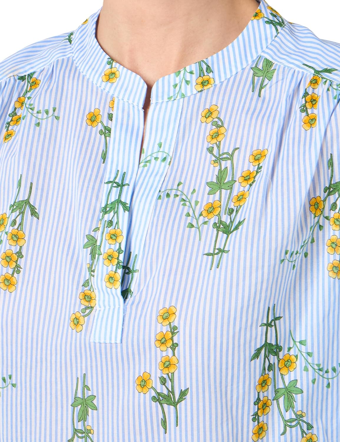 Nautica Womens Tunic Long Sleeve Popover Shirt - Image 2