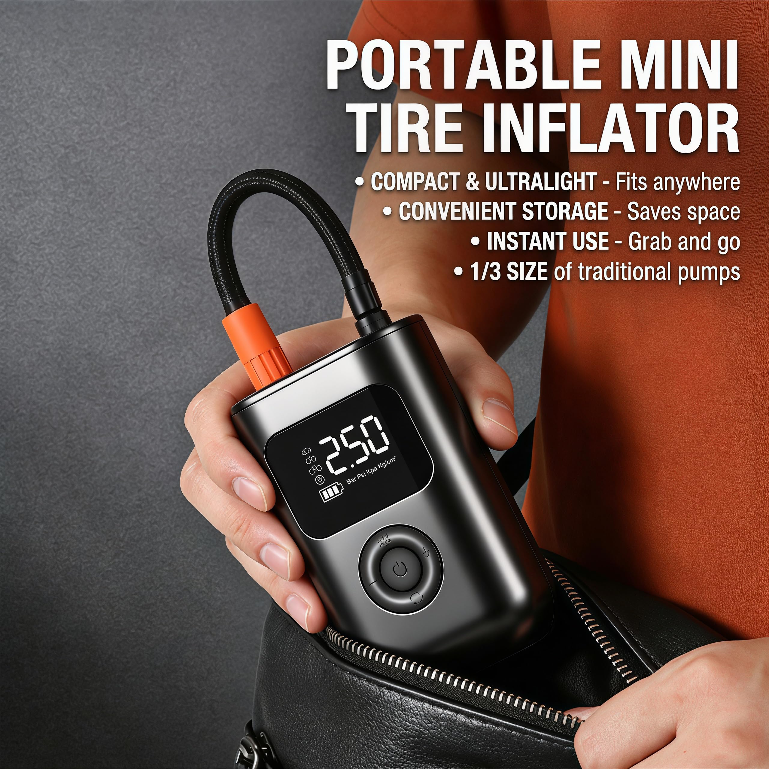 Portable Tire Inflator - Cordless Air Compressor -4 Portable Tire Inflator - Cordless Air Compressor -4