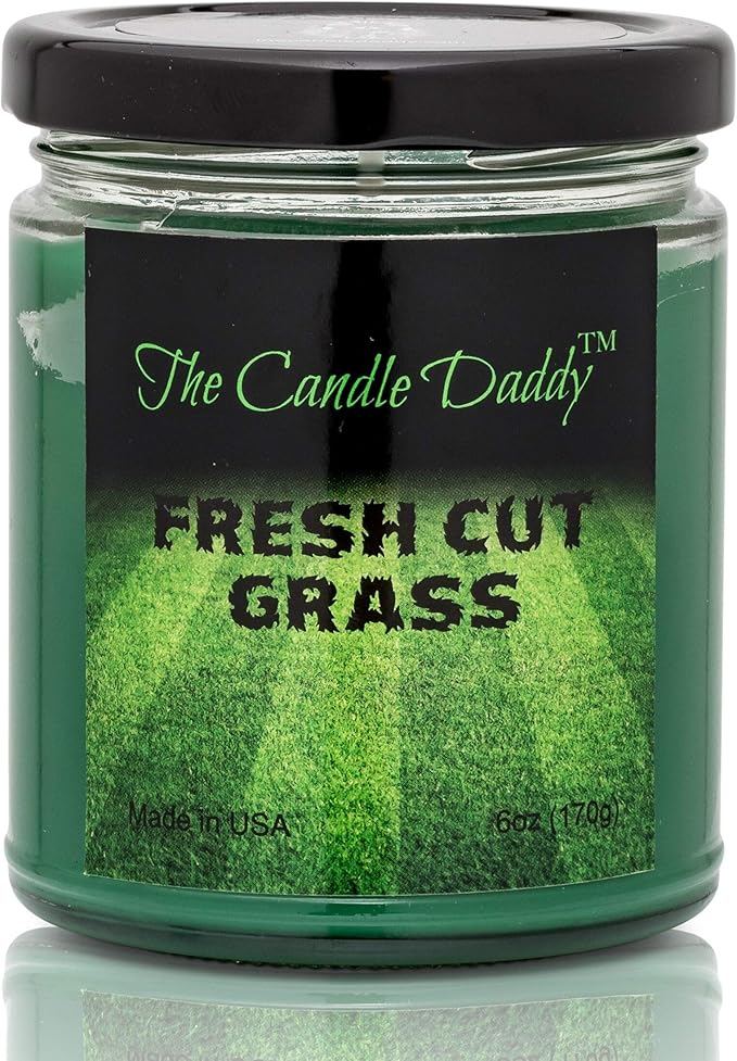 Fresh Cut Grass Candle 6 oz jar Candle up to 40 Hour Burn