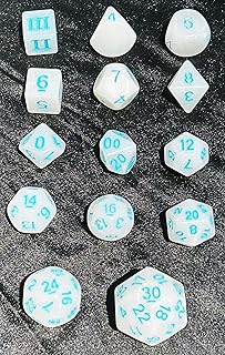 Ray of Frost- 14 Unusual Dice Set Approved for Use with Dungeon Crawl Classics - DCC - Unleashed Arcana