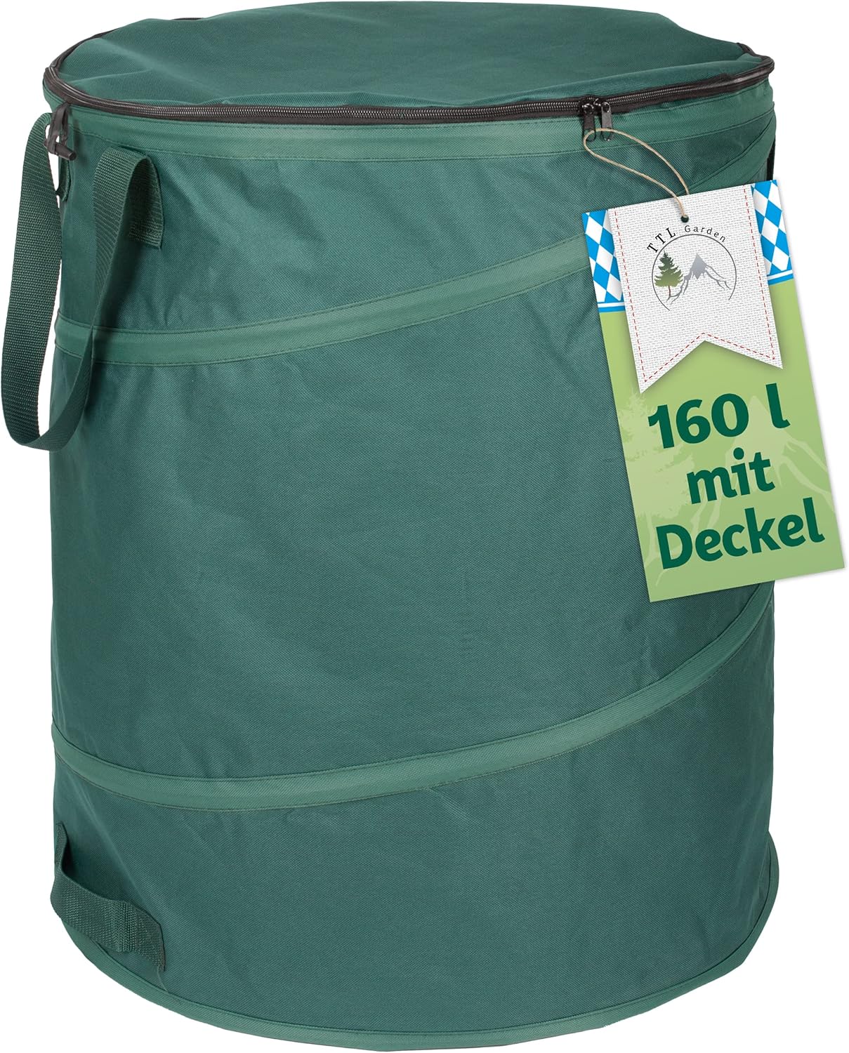 TTL Garden 2x 270L Pop Up Gartensack Deluxe mit Deckel - 220gsm 600D ...
