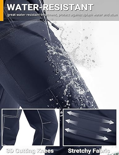 Miniatura 3 de TACVASEN Pantalones cargo de senderismo para hombre con 6 bolsillos, ligeros, resistentes al agua, de secado rápido, pantalones de viaje para